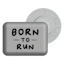 BibBits Race Number Magnets - Born To Run Grå