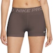Nike Pro 3 Inch Short Tight Dame Brown