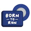 BibBits Race Number Magnets - Born To Run Blå