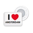 BibBits Nummerlappen Magneter I Love Amsterdam Weiß