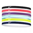 Nike Swoosh Sport Headbands 6-Pack Tipped Unisex Mehrfarbig