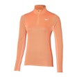 Mizuno Dryaeroflow Half Zip Shirt Dame Orange
