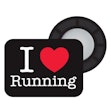 BibBits Nummerlappen Magneter I Love Running Schwarz