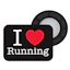 BibBits Sportsmagneter I Love Running Sort