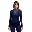 Odlo Blackcomb Eco Baselayer Turtle Neck Shirt Half Zip Femme Blau