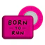 BibBits Race Number Magnets - Born To Run Rosa