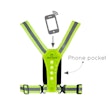 Bee Safe Led Harness USB Phone Pocket Neongelb