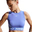 Nike Pro 365 Dri-FIT Crop Tank Femme Bleu