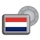 BibBits Startnummer Magneetjes Vlag NED Silber