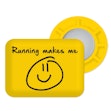 BibBits Race Number Magnets - Running Makes Me Smile Gelb