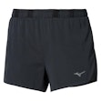 Mizuno Tech Light 3.5 Inch Split Shorts Women Schwarz