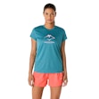 ASICS FujiTrail Logo T-shirt Damen Blau