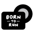 BibBits Race Number Magnets - Born To Run Schwarz