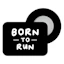 BibBits Race Number Magnets - Born To Run Svart