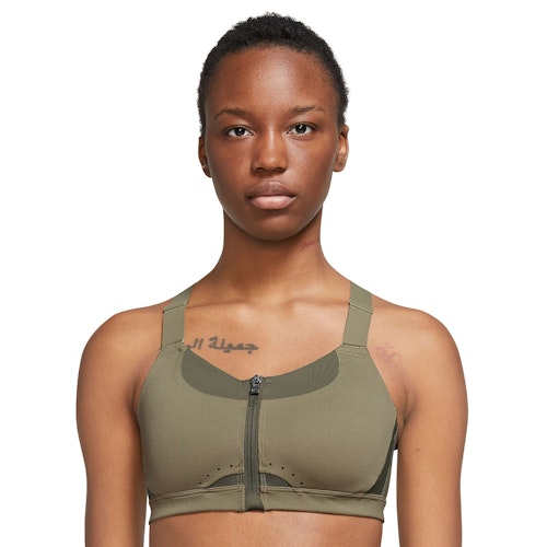 Nike Alpha Dri FIT High Support Front Zip Bra Women