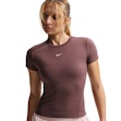Nike One Dri-FIT Fitted T-shirt Dam Brown