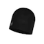 Buff Midweight Merino Wool Hat Solid Black Svart