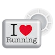 BibBits Startnummer Magneetjes I Love Running Weiß