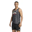 adidas Adizero NYC Singlet Homme Gris