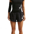 Nike Tempo Flow Swoosh Dri-FIT Mid-Rise Shorts Dame Schwarz