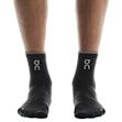 On Elite Run Sock Mid Unisexe Schwarz
