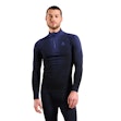 Odlo Blackcomb Eco Baselayer Turtle Neck Shirt Half Zip Herren Blau