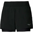 Mizuno Active 4.5 Inch 2-in-1 Shorts Femme Schwarz