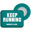 BibBits Magnetische Startnummernhalter Keep Running Blau