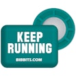 BibBits Race number magnets Keep Running Blau