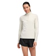 HOKA Glidetech Quarter Zip Shirt Damen Creme