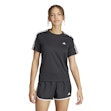 adidas Own The Run 3-Stripes T-shirt Femme Schwarz