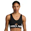 Nike Pro Indy Plunge Dri-FIT Medium Support Padded Sports Bra Dam Svart