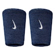 Nike Swoosh Classic Doublewide Wristbands 2-Pack Unisex Blau
