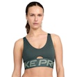 Nike Pro Indy Plunge Dri-FIT Medium Support Padded Sports Bra Women Grau
