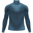 Odlo Blackcomb Eco Baselayer Turtle Neck Shirt Half Zip Homme Blau