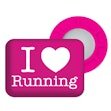 BibBits Startnummer Magneetjes I Love Running Rosa