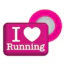 BibBits Startnummer Magneetjes I Love Running Lyserød