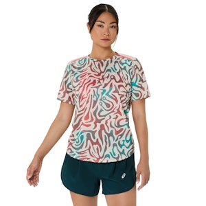 ASICS Road All Over Print T-shirt Dam ASICS Road All Over Print T-shirt Dam