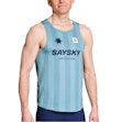 SAYSKY Stripe Combat Singlet Herr Blau
