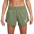 Nike One Swoosh Dri-FIT Mid-Rise Brief-Lined Shorts Damen Grün