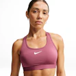 Nike Swoosh Dri-FIT Medium Support Padded Sports Bra Damen Rot