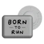 BibBits Race Number Magnets - Born To Run Grau
