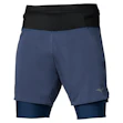 Mizuno Trail Multipocket 2-in-1 Shorts Homme Blau