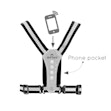 Bee Safe Led Harness USB Phone Pocket Silber