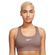 Nike Swoosh Medium-Support Sports Bra Femme Brown