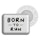 BibBits Race Number Magnets - Born To Run Grau