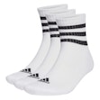 adidas 3-Stripes Cushioned Sportswear Mid Cut Socks 3-Pack Unisex White