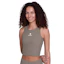 SAYSKY Combat Rib Crop Top Femme Marron