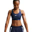 Nike Swoosh Dri-FIT Medium Support Padded Sports Bra Women Blue