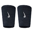 Nike Swoosh Classic Doublewide Wristbands 2-Pack Unisex Schwarz